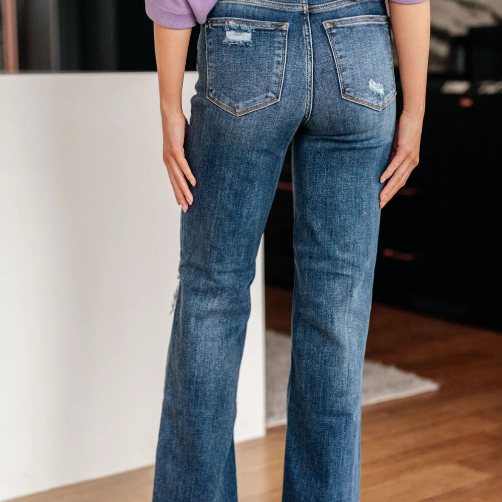 Rose High Rise 90's Straight Jeans - Picture 4 of 6